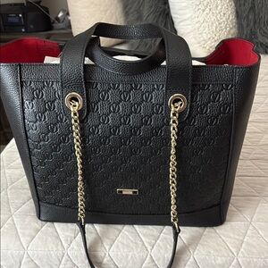 Valentino By Mario Valentino Black and Gold Tote Bag